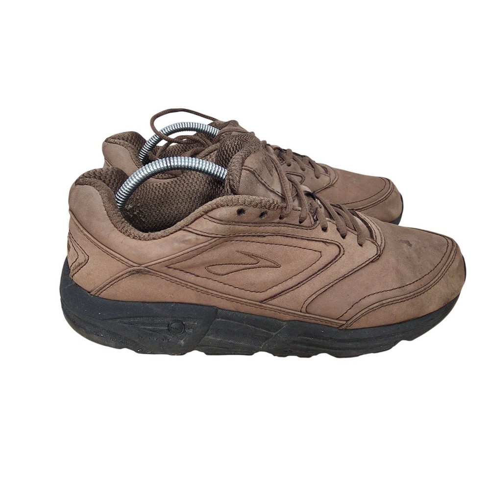 Brooks Addiction Walker Walking Shoes Mens 11 Brown Nubuck Leather Casual